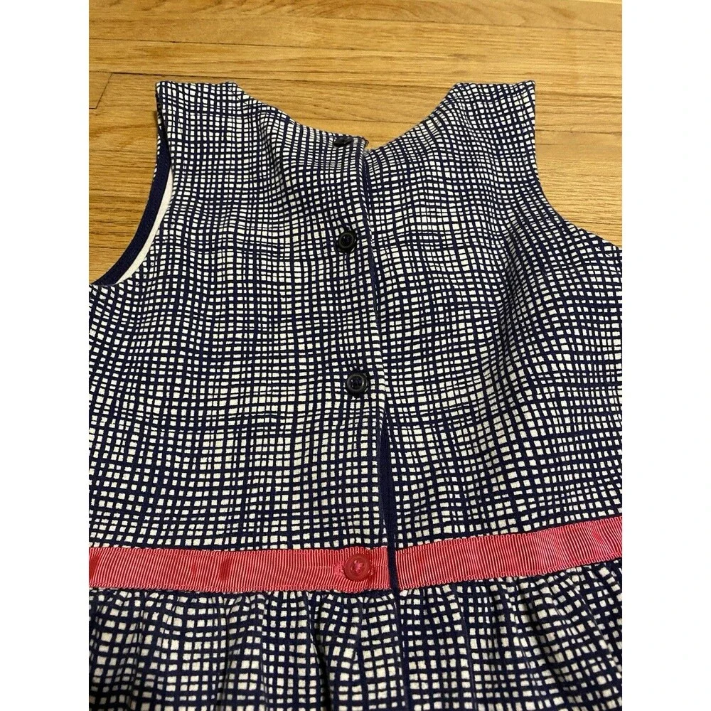 Gymboree Girl 8 Dress Sleeveless With Bow Button Closure